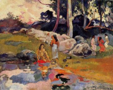 Woman on the Banks of the River Artwork by Paul Gauguin