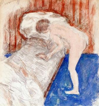 Nude in an Interior Artwork by Pierre Bonnard