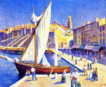 The Port Of Saint-tropez Artwork by Maximilien Luce