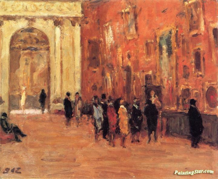 At The Louvre Artwork by Georges D'espagnat