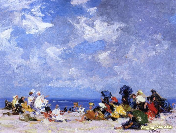 Sunday Afternoon at the Beach Artwork by Edward Potthast