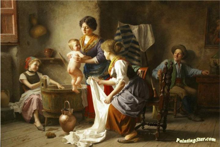 Bath Time Artwork by Giovanni Battista Torriglia