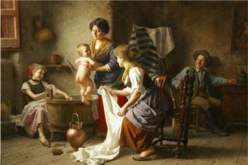 Bath Time Artwork by Giovanni Battista Torriglia