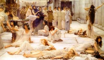 The Women Of Amphissa Artwork by Sir Lawrence Alma Tadema