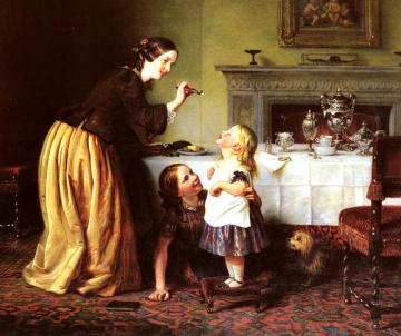 Breakfast Time - Morning Games Artwork by Charles West Cope