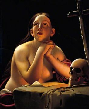 The Magdalen by Lamplight Artwork by Edouard Louis Dubufe