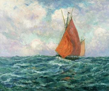 Tuna Boat at Sea Artwork by Maxime Maufra
