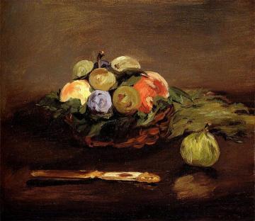 Basket of Fruits Artwork by Edouard Manet