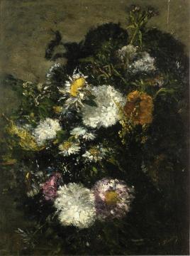Study of Daises Artwork by Eugène-Louis Boudin
