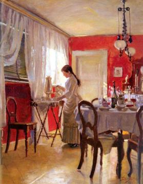 The Dining Room Artwork by Peter Ilsted