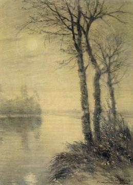 An Autumn Twilight Artwork by František Kaván