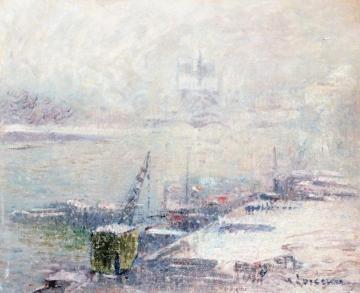 Notre-Dame de Paris, View from the Quai Henri IV Artwork by Gustave Loiseau