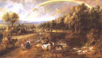 Landscape with a Rainbow Artwork by Peter Paul Rubens