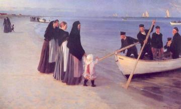 Fishermen at Skagen Artwork by Peder Severin Kroyer