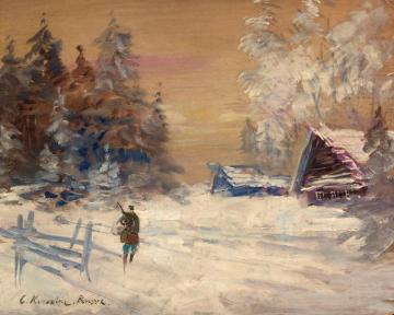 Russian Winter Landscape Artwork by Constantin Alexeevich Korovin