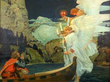 The Knight Of The Holy Grail Artwork by Frederick Judd Waugh