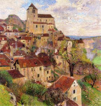 Vue générale de Saint Cirq Lapopie Artwork by Henri Martin