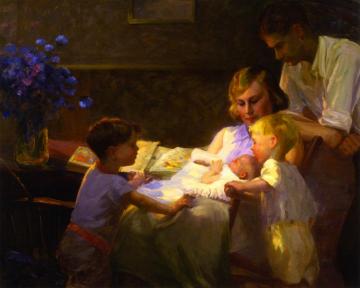 Welcoming Baby Bill Artwork by Jean Mannheim