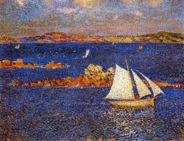 Near the Rocks of Per-Kiridec Artwork by Theo van Rysselberghe