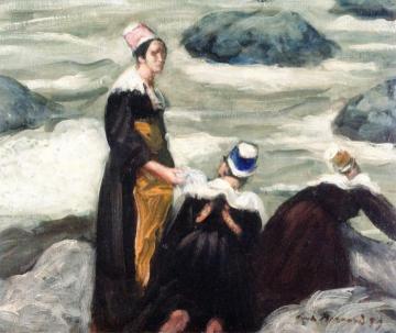 Laundresses in Brittany Artwork by Émile Bernard