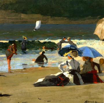 By the Shore Artwork by Winslow Homer