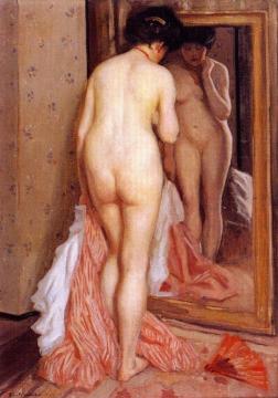 Before the Mirror Artwork by Frederick Carl Frieseke