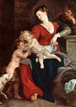 The Holy Family with the Basket Artwork by Peter Paul Rubens