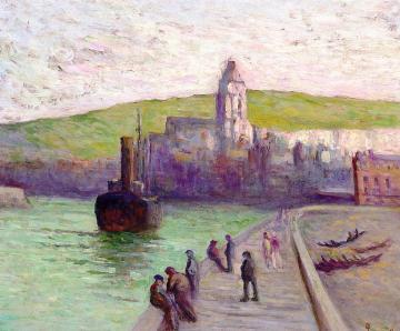 Le Treport, the Jetty Artwork by Maximilien Luce