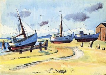 Cutters in the Yard Artwork by Hermann Max Pechstein