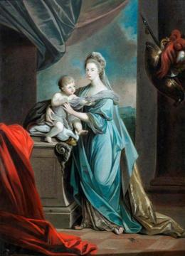 Princess Augusta Charlotte, Eldest Sister of George III, with Her Infant Son Artwork by Angelica Kauffmann