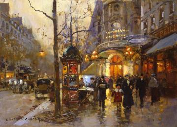 Théâtre Du Vaudeville Artwork by Edouard Léon Cortes