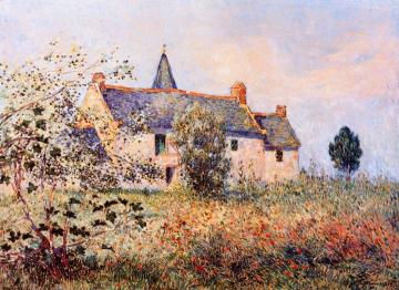The Manor House at Vervaudaux Artwork by Ferdinand du Puigaudeau