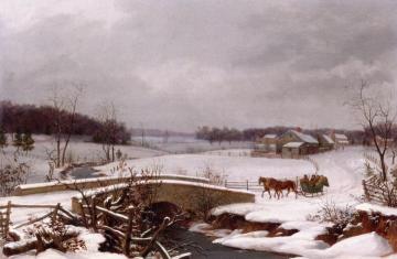Winter Scene in Pennsylvania Artwork by Thomas Birch