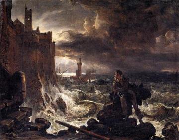 Night Piece from the Closing Scene of 'René' by Chateaubriand Artwork by Franz Ludwig Catel