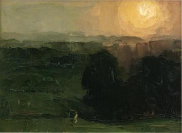Sunset, Jersey Hills Artwork by George Wesley Bellows