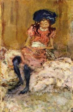 Seated Little Girl Artwork by Pierre Bonnard