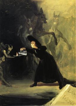 The Devil's Lamp Artwork by Francisco Jose de Goya y Lucientes