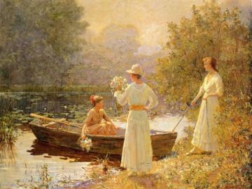 Afternoon at the Pond Artwork by Abbott Fuller Graves