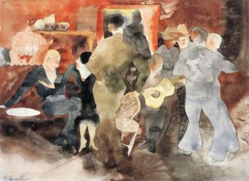 Cabaret Interior With Carl Van Vechten Artwork by Charles Demuth