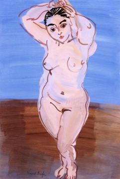 Standing Nude Artwork by Raoul Dufy