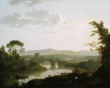 Imaginary Landscape with a Bridge in the Roman Campagna Artwork by Joseph Wright of Derby