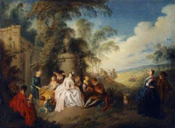 Fete Galante Artwork by Jean Baptiste Pater