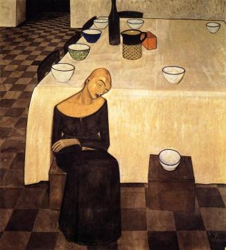 The Waiting Artwork by Felice Casorati