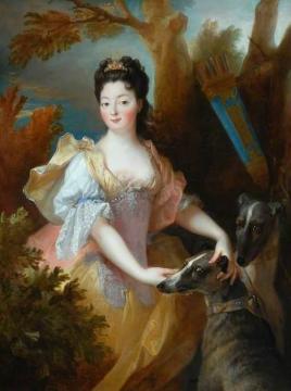 Portrait of a Lady as Diana Artwork by Nicolas de Largillierre
