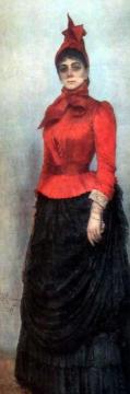 Portrait of Baroness Varvara Ikskul von Hildenbandt. Artwork by Ilya Yefimovich Repin