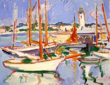 Boats At Royan Artwork by Samuel John Peploe