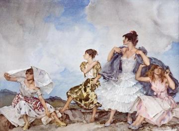 Shower Artwork by Sir William Russell Flint