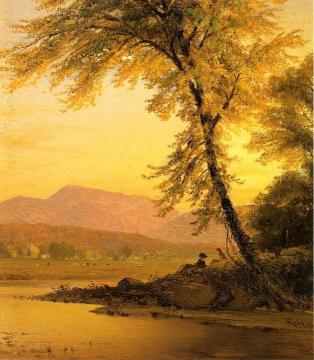 An Afternoon by the River Artwork by Richard William Hubbard