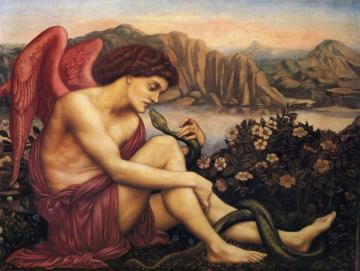 The Angel with the Serpent Artwork by Evelyn de Morgan