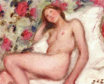 Nude Woman Artwork by Georges D'espagnat